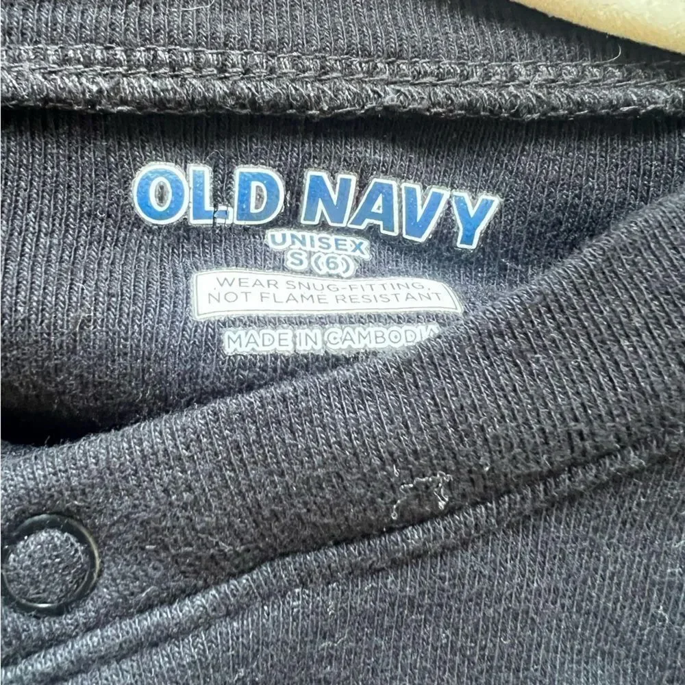 Old Navy Gender-Neutral Matching Snug-Fit One-Piece Pajamas for Kids Small EUC